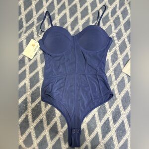 ReoRia Women's Navy Blue Bodysuit